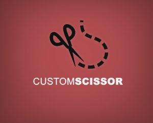 scissor cut free logo download in PSD
