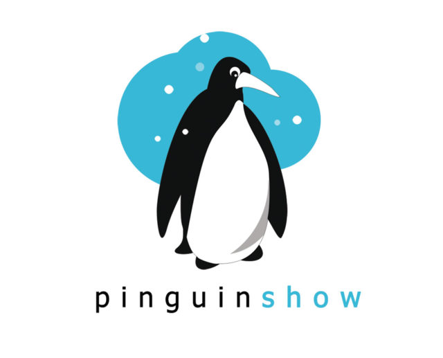 pinguin snow free logo design