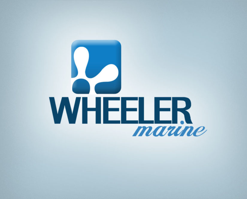 steering wheel marine free logo design