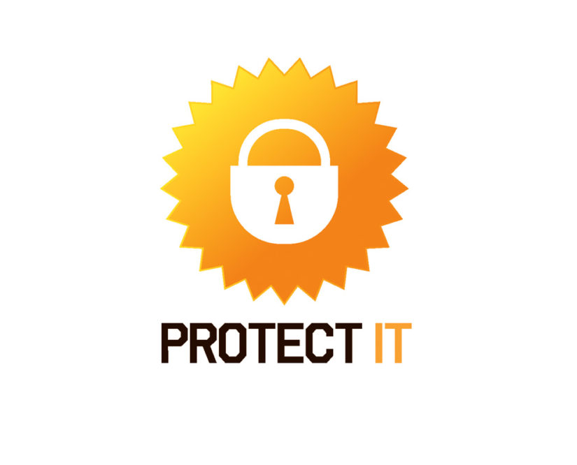 IT security logo download vector