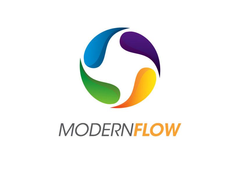 Modern flow logo design free psd and vector