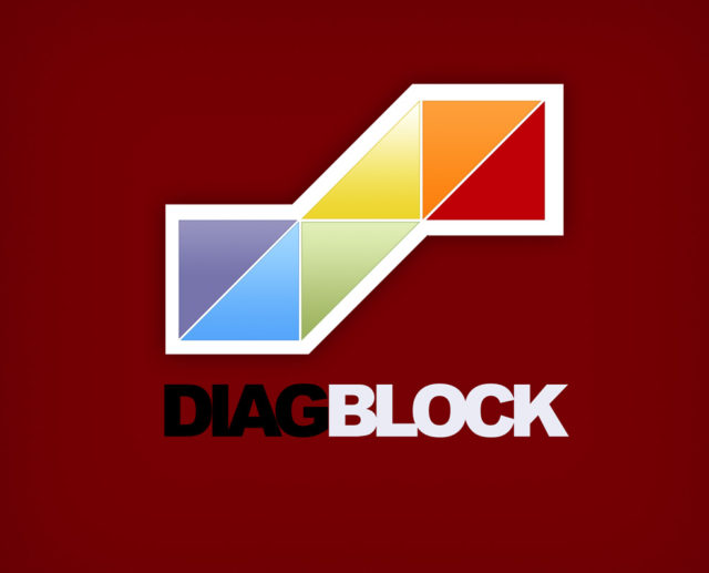 Diagonal Blocks PSD logo template