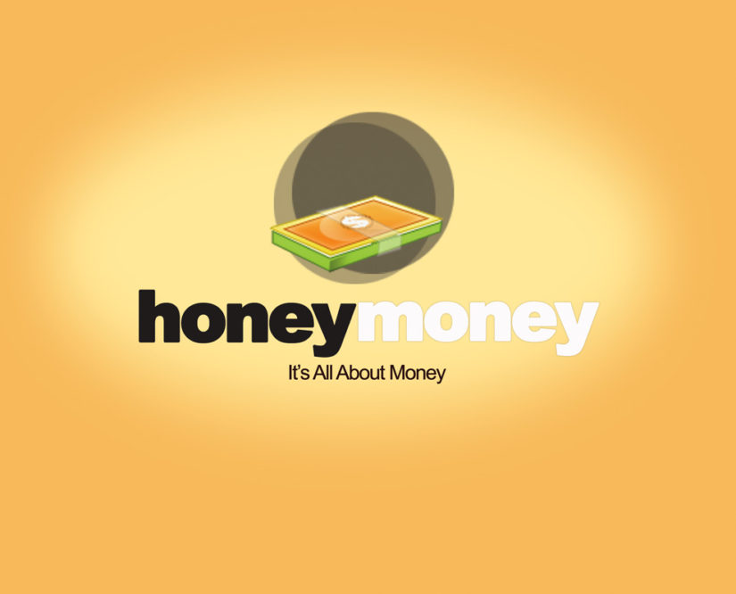 honey money logo template PSD