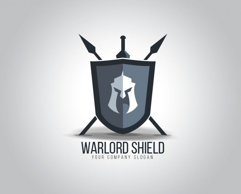 warrior shield logo design